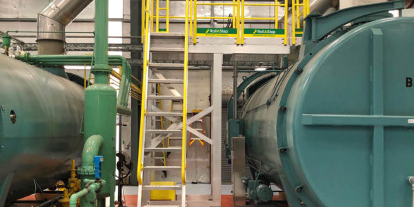 Boiler Access Ladder RollaStep C-Series Custom Rolling Platform