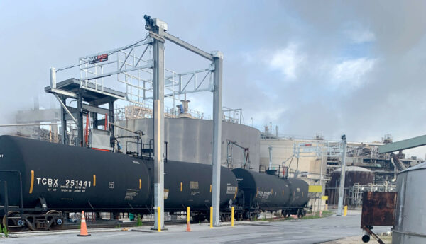 Caustic Railcar Loading Rack