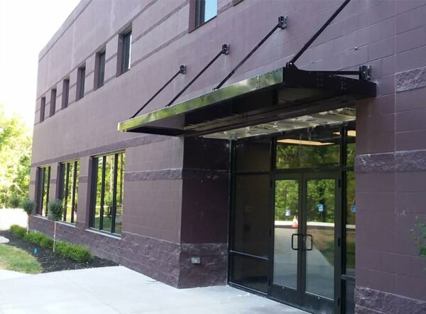 Commercial metal awning