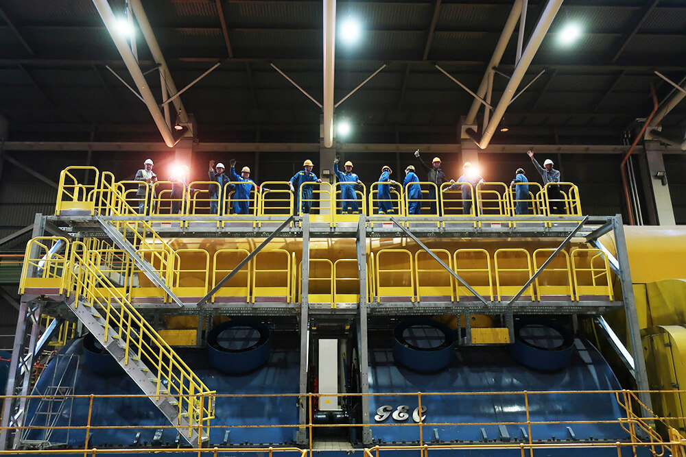 Custom Industrial Work Platform With Stairs