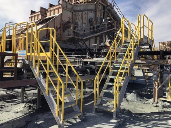 Metal Stair Crossover Installation