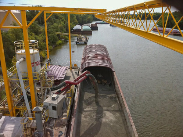 Lifeline Fall Protection Barge bulk Loading