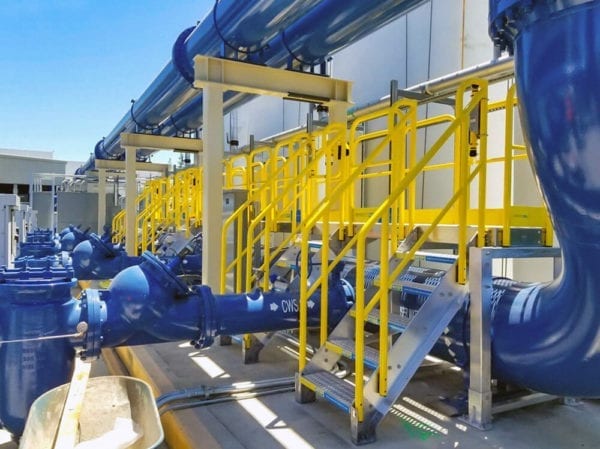 Metal Stairs and Work Platform for Pipeline Access