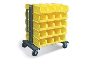 mobile bin rack