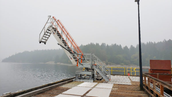MarinaStep SAS Gangway Imperial Oil Barge Loading in Calgary, CA
