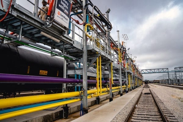 Railcar Loading and Unloading Platform