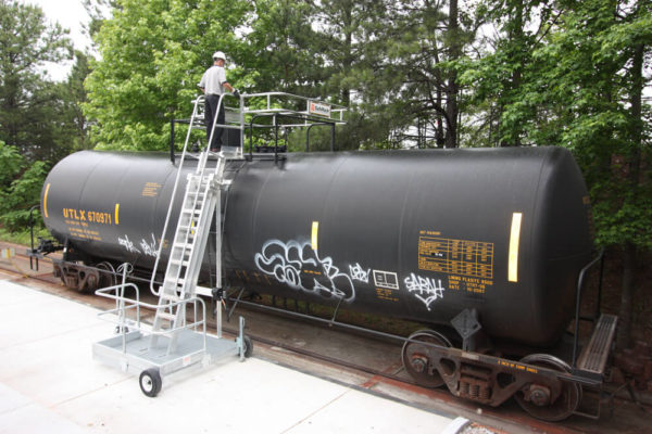 portable platform for railcars