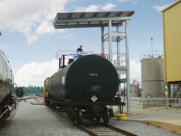 railcar canopy system facility for truck and rail