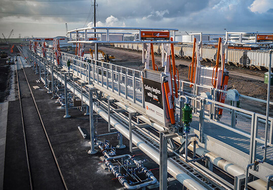 railcar loading platforms installation