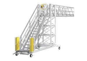 Rolling Access Cantilever Platform w/ Rolling Stairs