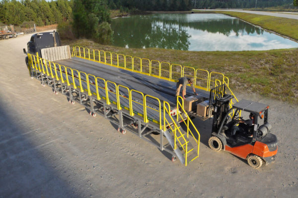 rolling platform for flatbed trucks