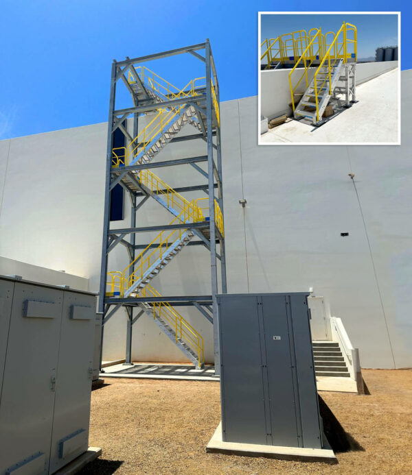 Rooftop Stair Tower ErectaStep installation