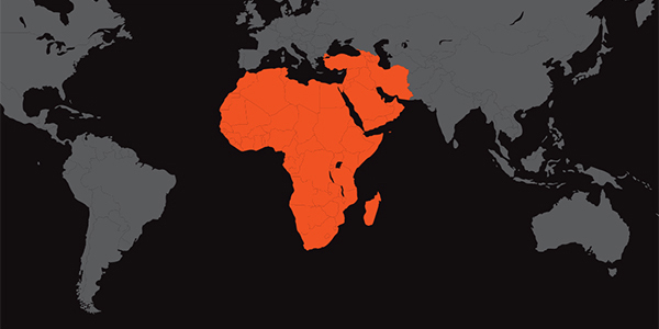 saferack regions map africa middle east