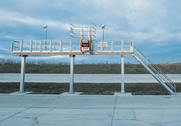 SafeRack single sided track mounted SAS gangway