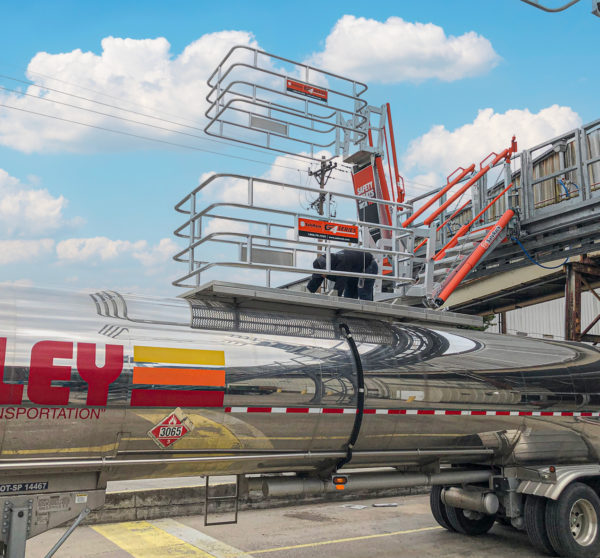 Adjustable metal gangway