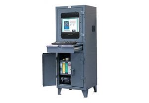 top view computer cabinet with retractable keyboard