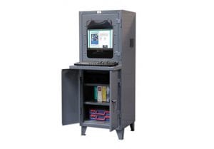 top view computer cabinet with welded shelf