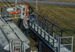 track mounted gangway grid