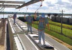trolley beam railcar fall protection