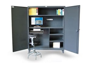 workstation with accessories