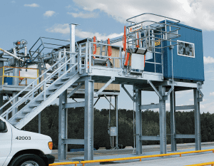 Metal Canopy Operation Shed with Stairs