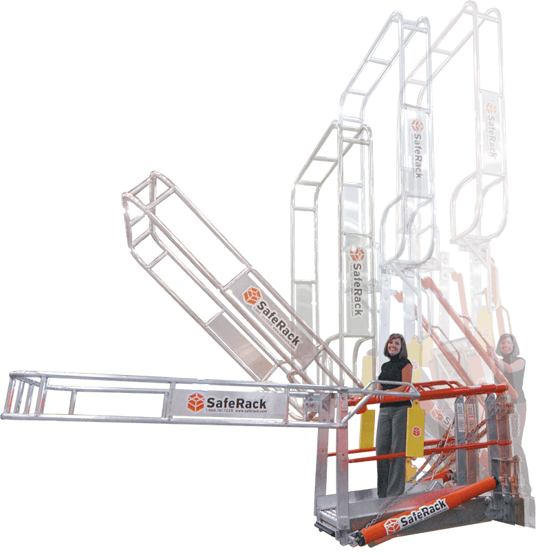 Metal Gangway With Fall Protection For Rail
