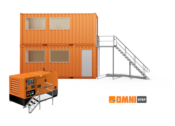 IBC and OSHA compliant portable stairs