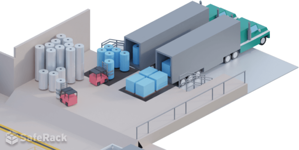 pulp paper loading dock area
