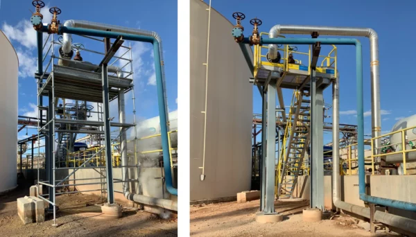 Nitrogen Facility scaffolding replacement