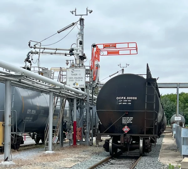vinyl chloride railcar loading